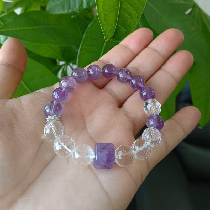 ZenHima Natural Amethyst Nine Purple Fire Bracelet - ZENHIMA