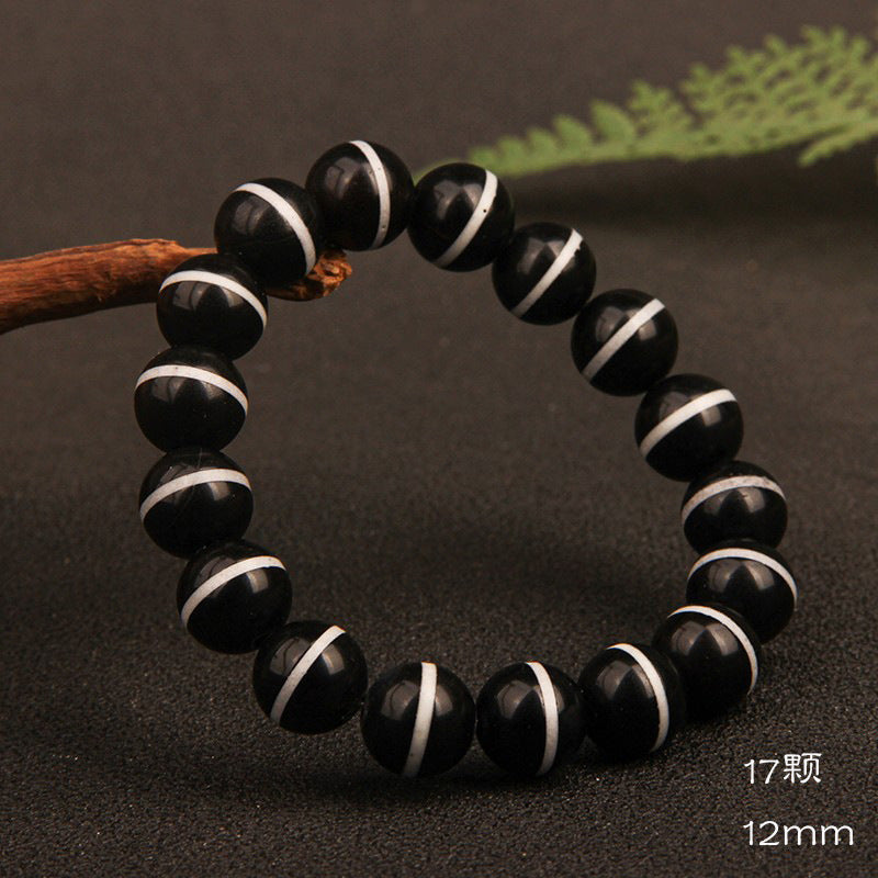 ZenHima Tibetan Black Agate Medicine Buddha Dzi Meditation Bracelet - ZENHIMA