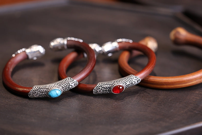 ZenHima Tibetan Handmade Seamless Chicken Blood Vine Bracelet and Ring - ZENHIMA