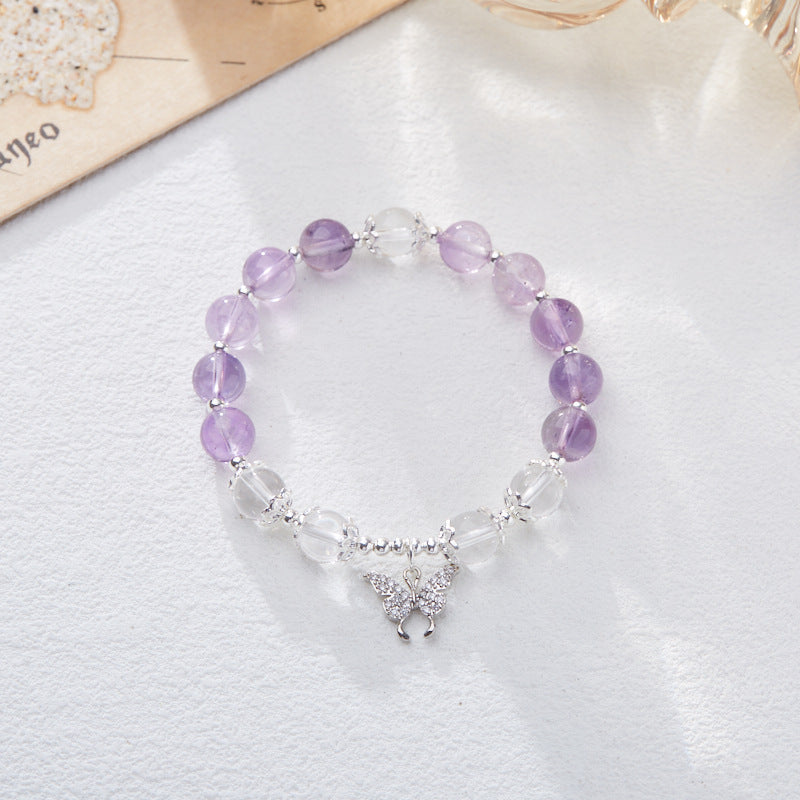 2025 Women’s Nine Purple Fire Bracelet – Natural Amethyst & Phantom Quartz Feng Shui Jewelry - ZENHIMA