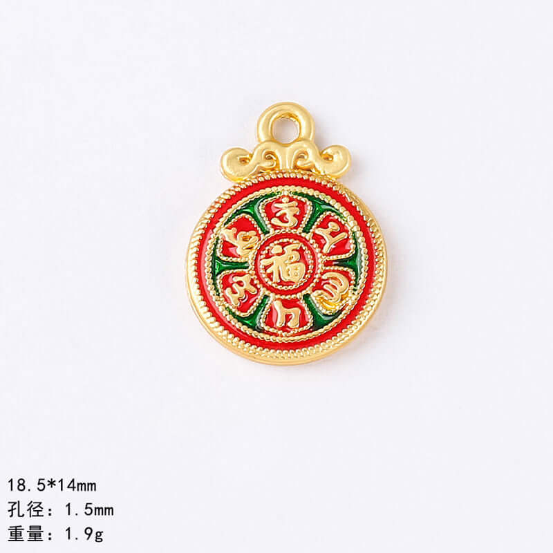 ZenHima Hand-painted Six-Word Mantra Bead Pendant – DIY Thangka Bracelet - ZENHIMA