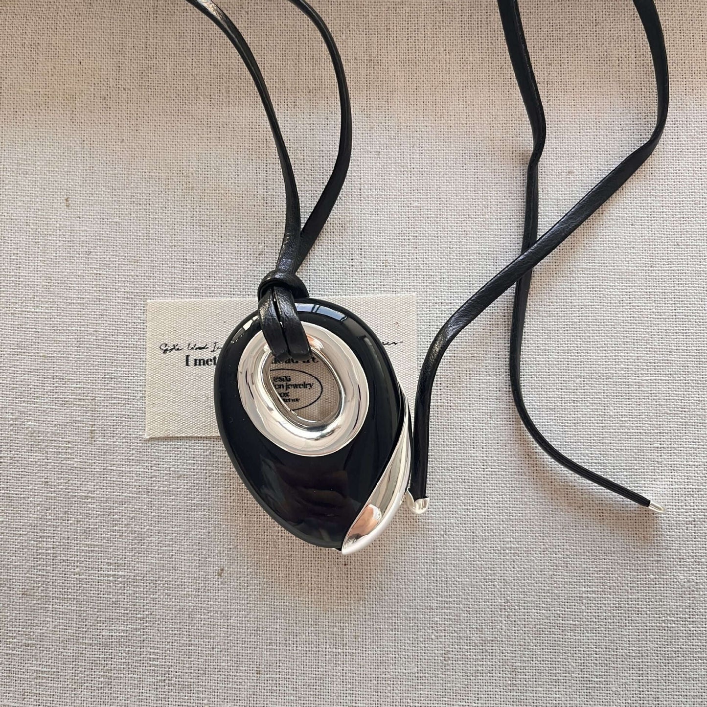 ZenHima Tibetan Black Obsidian Geometric Pendant Necklace – Spiritual Long Mala for Women - ZENHIMA