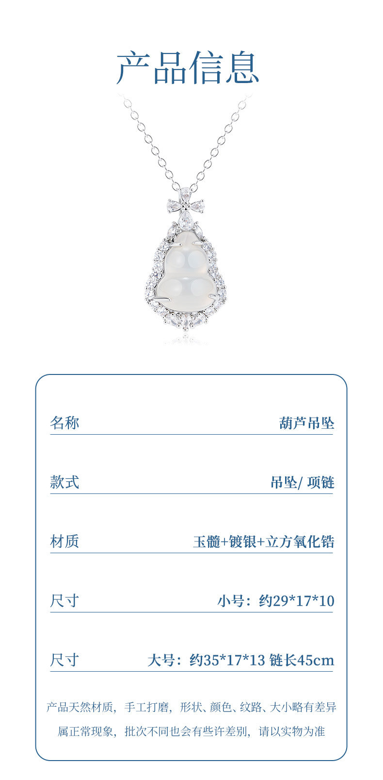 ZenHima Silver Inlaid Agate Fortune Pendant Necklace for Women - ZENHIMA