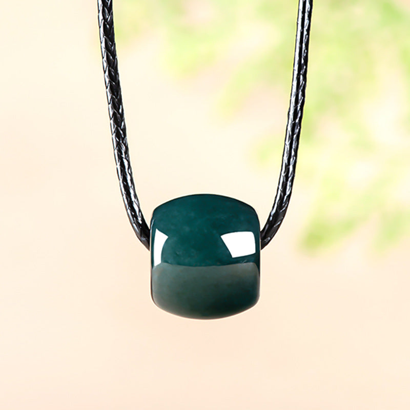 ZenHima Natural Deep Blue Jadeite Lu Lu Tong Pendant - ZENHIMA