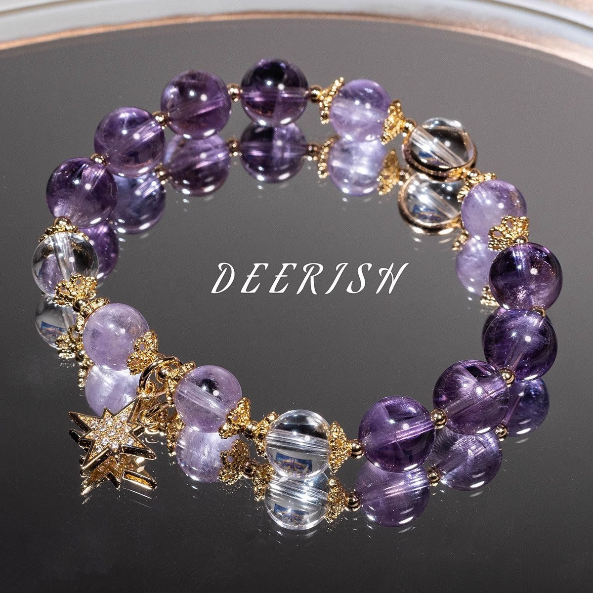 ZenHima Natural Amethyst Nine Purple Fire Bracelet - ZENHIMA