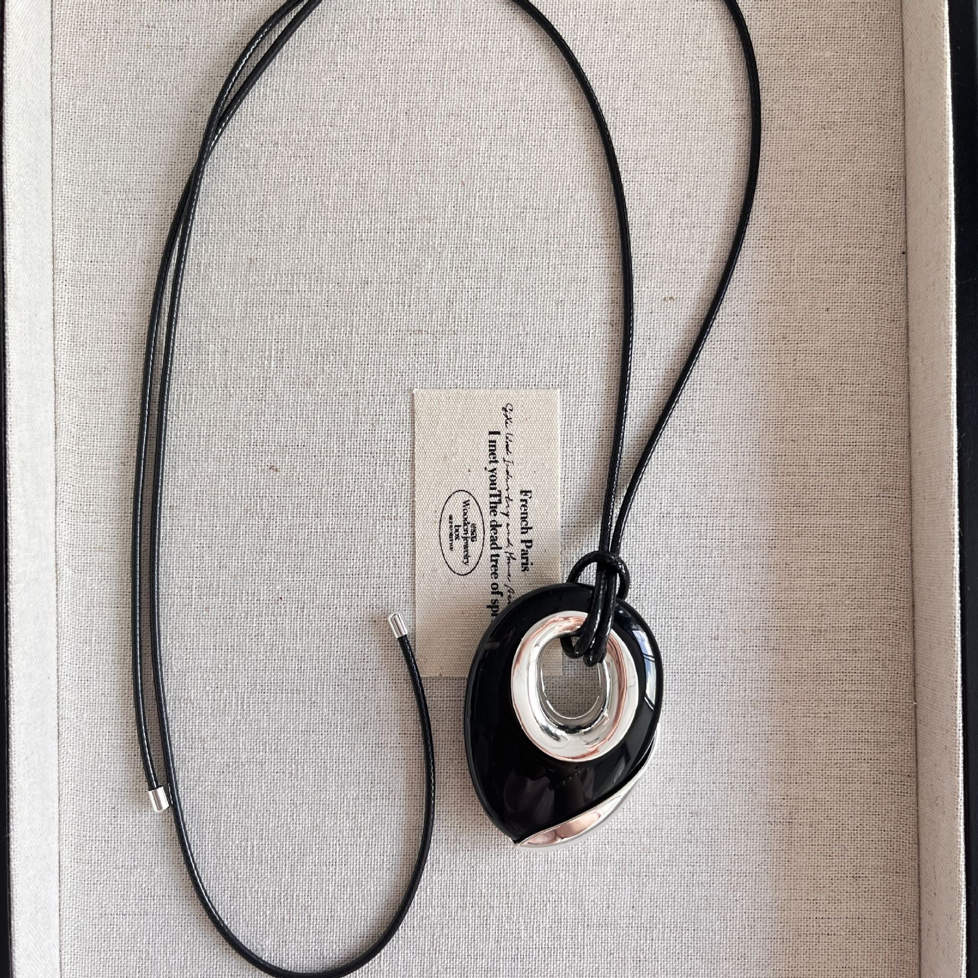 ZenHima Tibetan Black Obsidian Geometric Pendant Necklace – Spiritual Long Mala for Women - ZENHIMA
