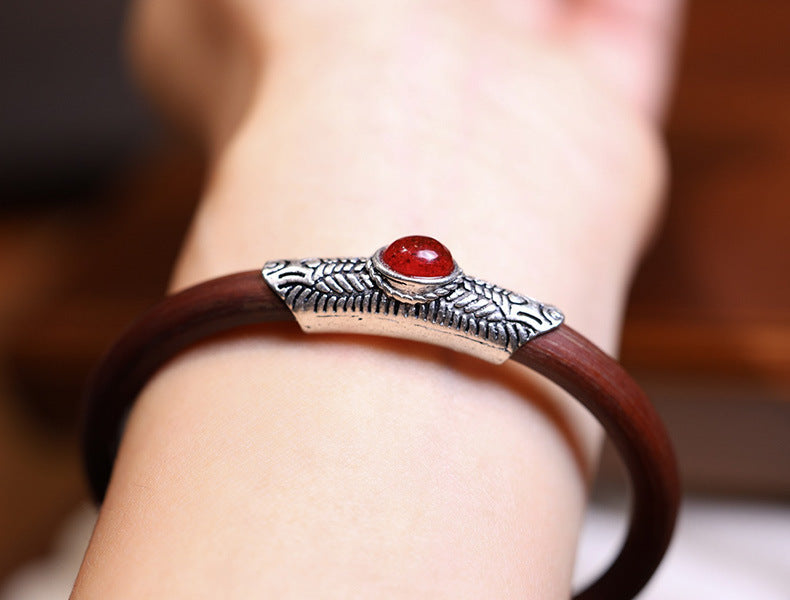 ZenHima Tibetan Handmade Seamless Chicken Blood Vine Bracelet and Ring - ZENHIMA