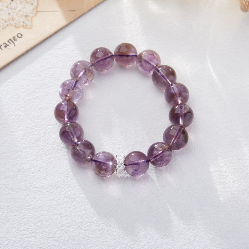 2025 Women’s Nine Purple Fire Bracelet – Natural Amethyst & Phantom Quartz Feng Shui Jewelry - ZENHIMA