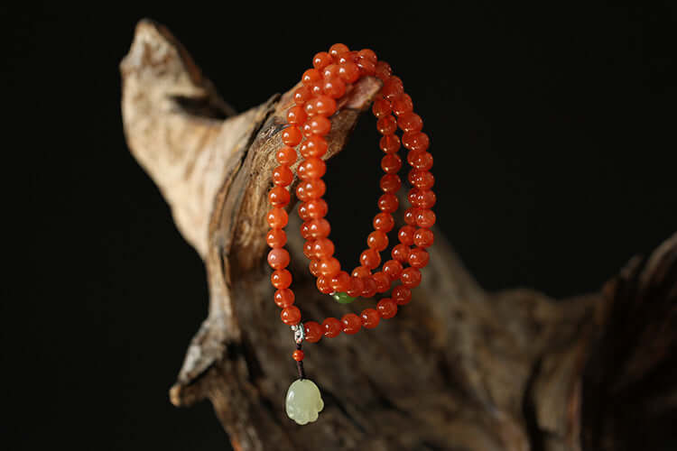 Nanhong Agate 6mm Cherry Red Multi-Layer Bracelet – Women’s 3-Turn Beaded Jewelry - ZENHIMA