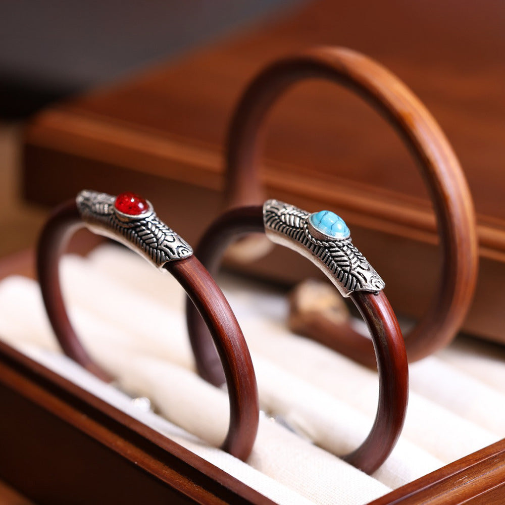 ZenHima Tibetan Handmade Seamless Chicken Blood Vine Bracelet and Ring - ZENHIMA