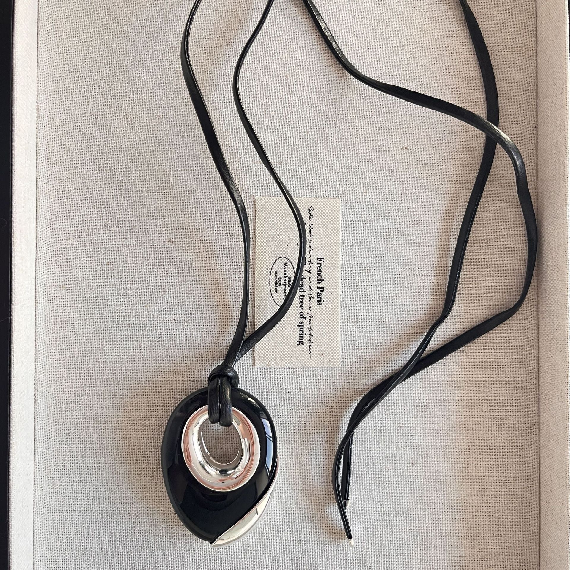 ZenHima Tibetan Black Obsidian Geometric Pendant Necklace – Spiritual Long Mala for Women - ZENHIMA