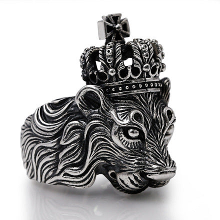 Classic Eagle Series Men’s Pendant in S925 Silver with Double Eagle, Gold Ring and Turquoise - ZENHIMA