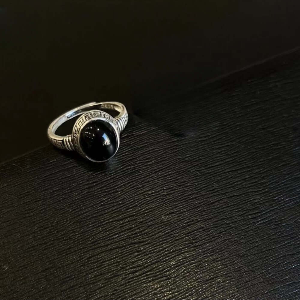 ZenHima Tibetan 925 Sterling Silver Adjustable Ring with Turquoise and Red Agate - ZENHIMA