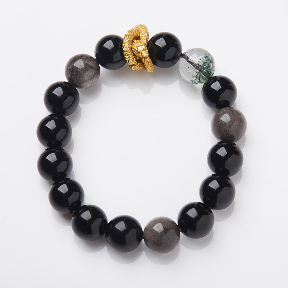 2025 Women’s Nine Purple Fire Bracelet – Natural Amethyst & Phantom Quartz Feng Shui Jewelry - ZENHIMA