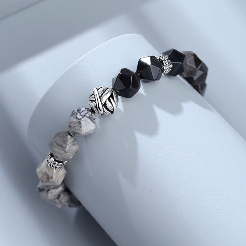 ZenHima 925 Silver & Black Obsidian Meditation Mala Bracelet – Spiritual Unisex Jewelry - ZENHIMA