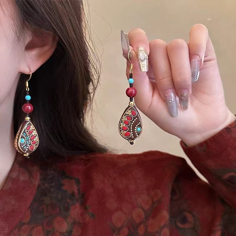 ZenHima Tibetan Nepalese Exotic Dharma-Sankha Earrings - ZENHIMA