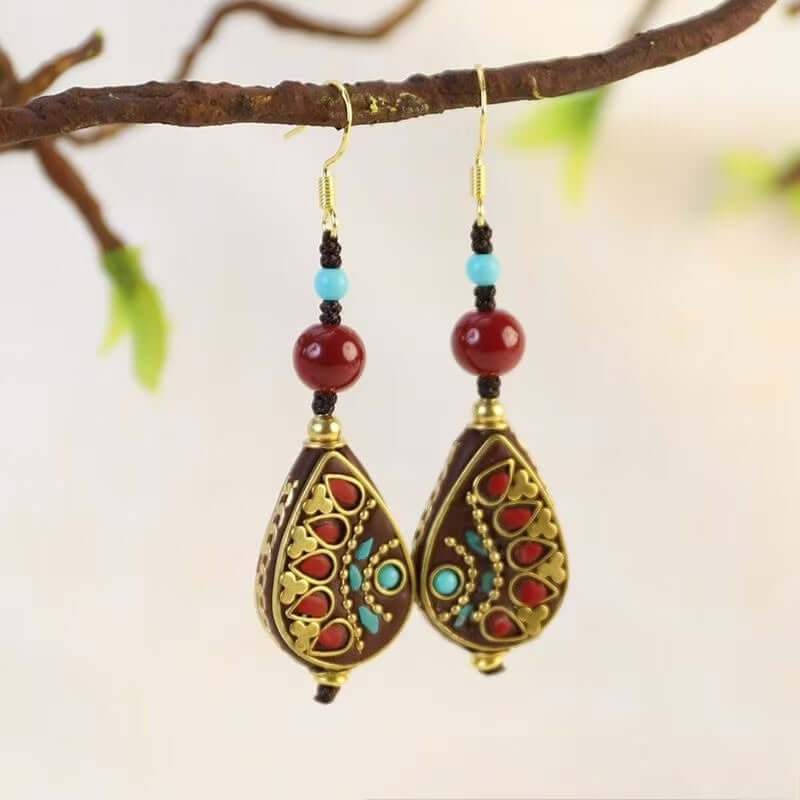 ZenHima Tibetan Nepalese Exotic Dharma-Sankha Earrings - ZENHIMA