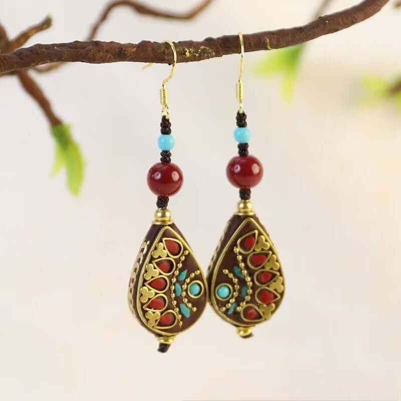 ZenHima Tibetan Nepalese Exotic Dharma-Sankha Earrings