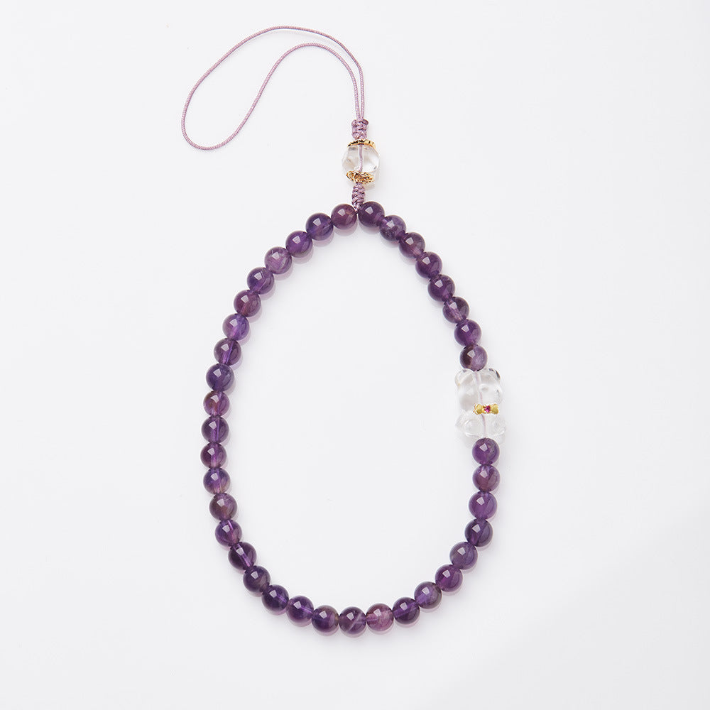 2025 Women’s Nine Purple Fire Bracelet – Natural Amethyst & Phantom Quartz Feng Shui Jewelry - ZENHIMA