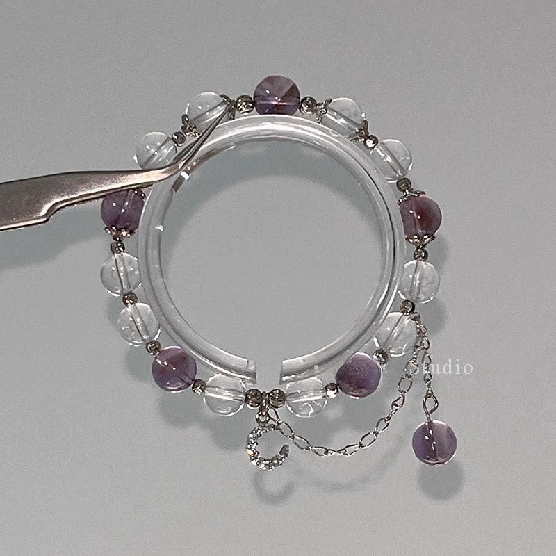 ZenHima Natural Amethyst Nine Purple Fire Bracelet - ZENHIMA