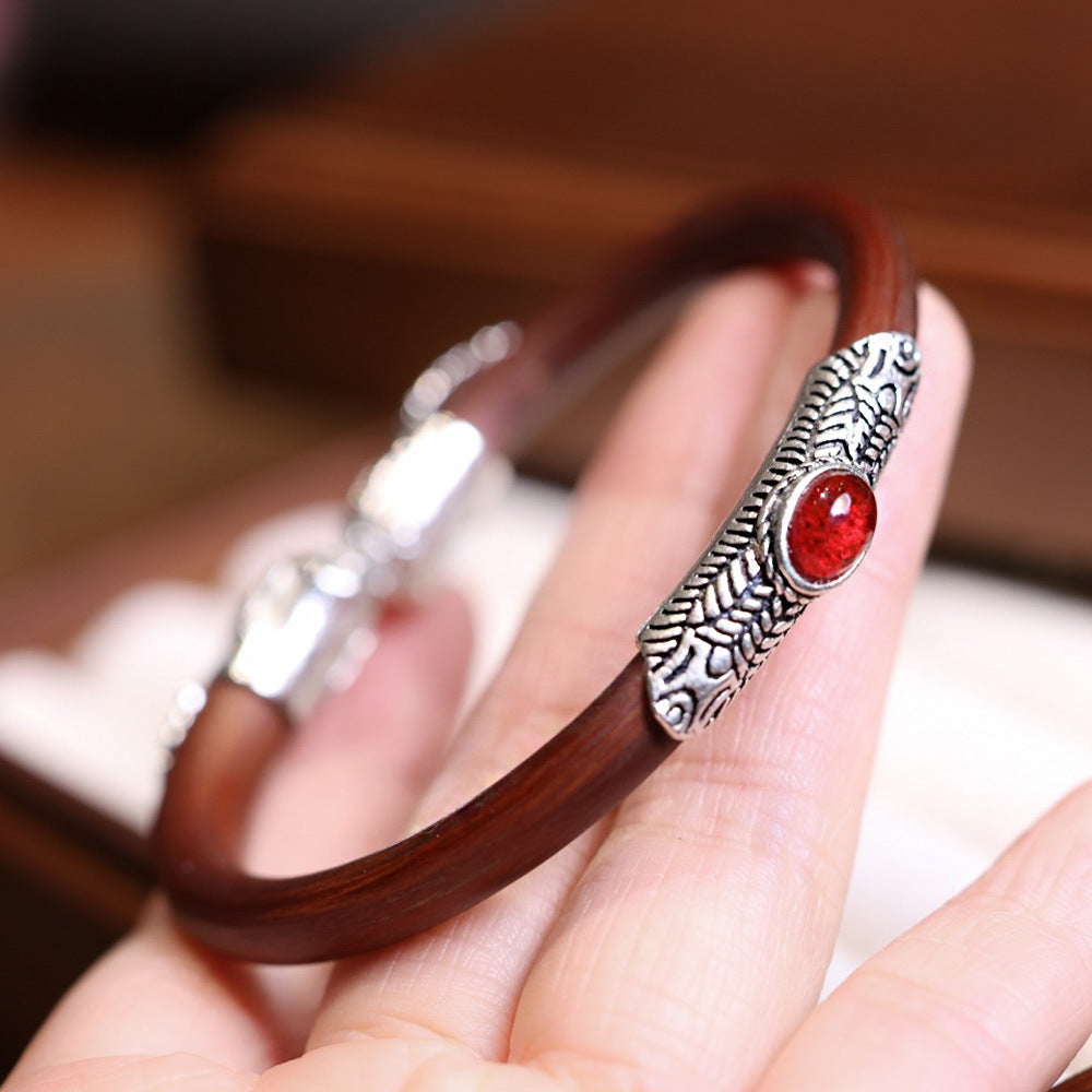 ZenHima Tibetan Handmade Seamless Chicken Blood Vine Bracelet and Ring - ZENHIMA