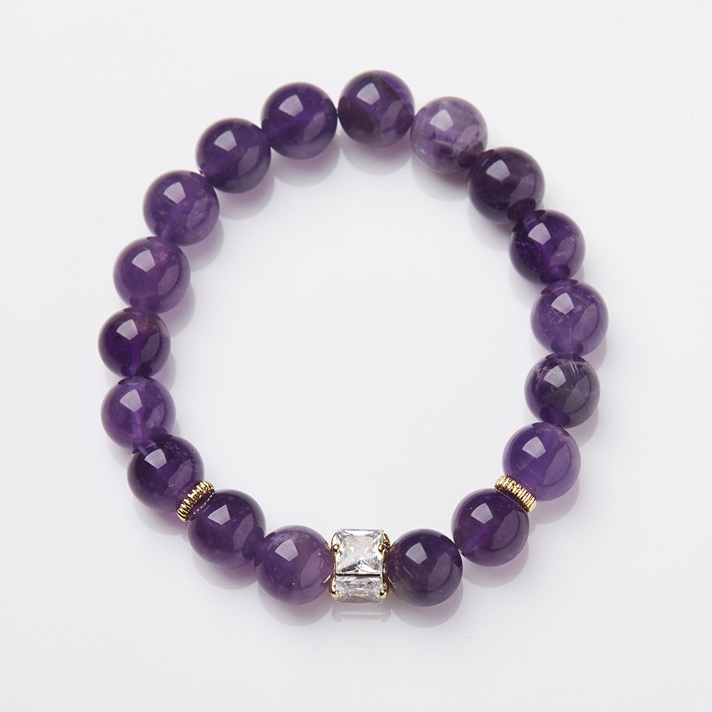 2025 Women’s Nine Purple Fire Bracelet – Natural Amethyst & Phantom Quartz Feng Shui Jewelry - ZENHIMA
