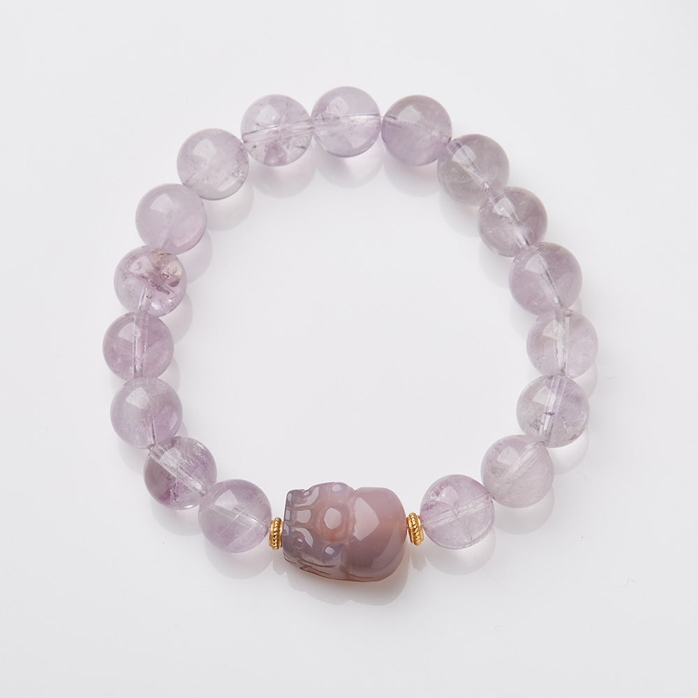 2025 Women’s Nine Purple Fire Bracelet – Natural Amethyst & Phantom Quartz Feng Shui Jewelry - ZENHIMA