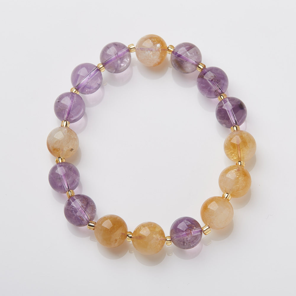 2025 Women’s Nine Purple Fire Bracelet – Natural Amethyst & Phantom Quartz Feng Shui Jewelry - ZENHIMA