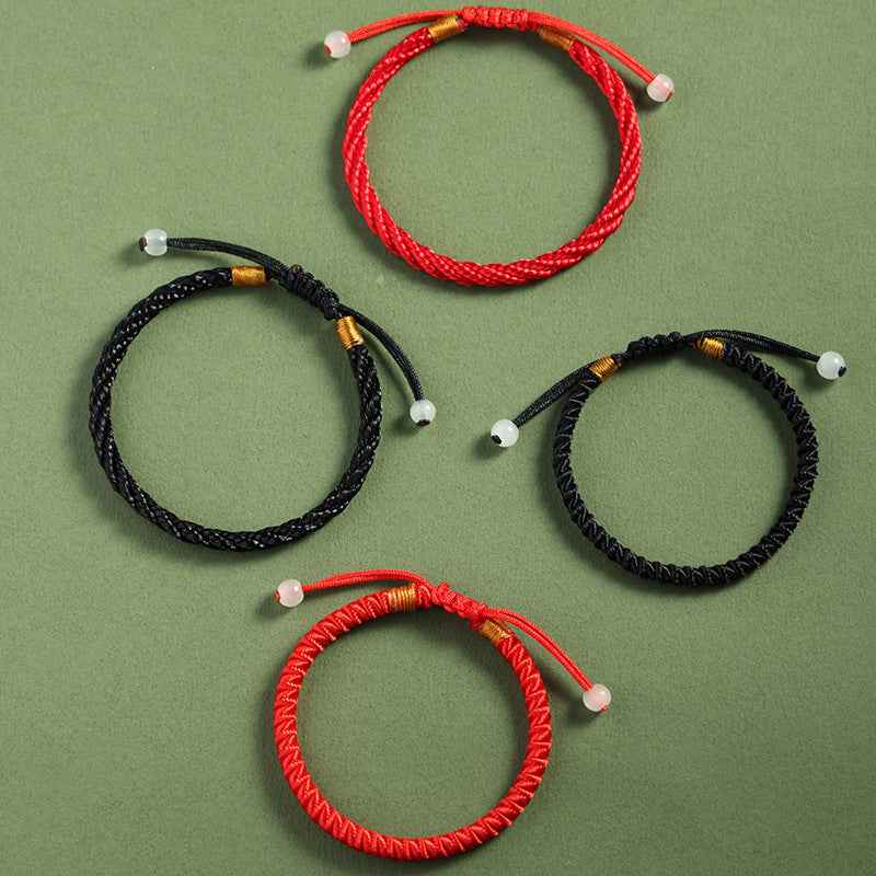 ZenHima Minimal Red Rope Bracelet - Couple Luck Blessing Gift