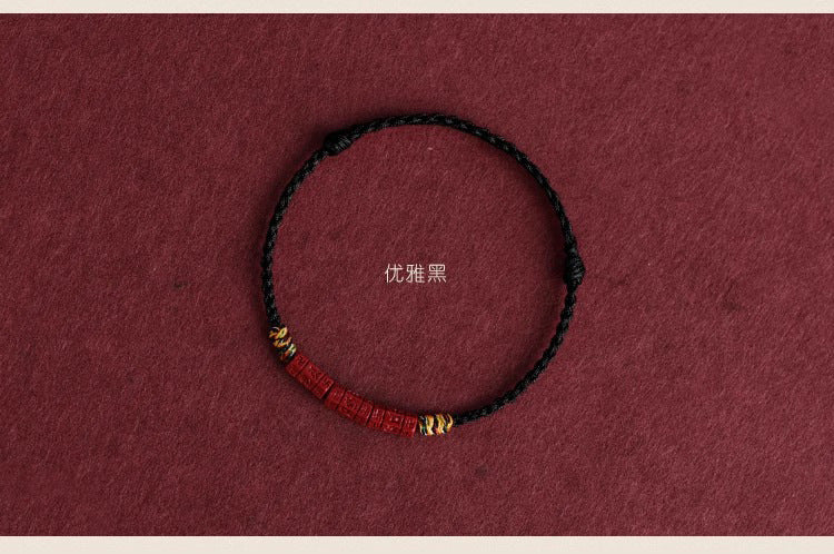 ZenHima Tibetan Om Mani Padme Hum Natural Cinnabar Bracelet / Anklet