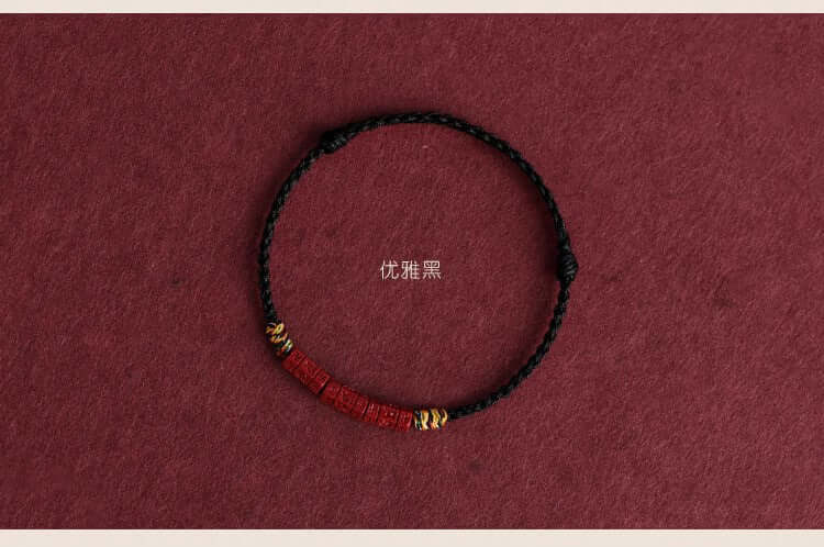ZenHima Tibetan Om Mani Padme Hum Natural Cinnabar Bracelet / Anklet - ZENHIMA