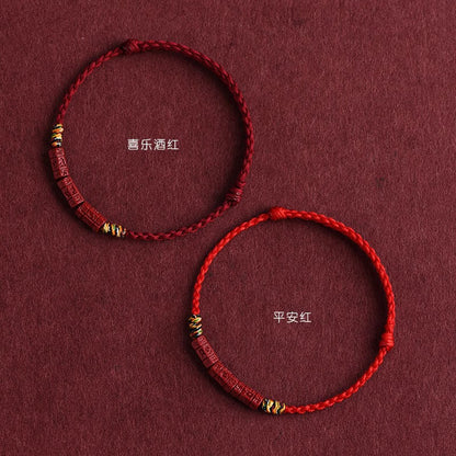 ZenHima Tibetan Om Mani Padme Hum Natural Cinnabar Bracelet / Anklet - ZENHIMA