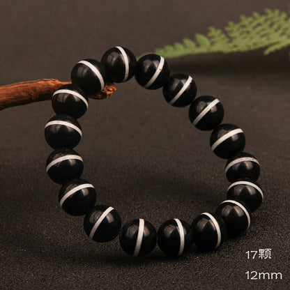 ZenHima Tibetan Black Agate Medicine Buddha Dzi Meditation Bracelet - ZENHIMA