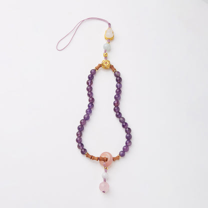 2025 Women’s Nine Purple Fire Bracelet – Natural Amethyst & Phantom Quartz Feng Shui Jewelry - ZENHIMA