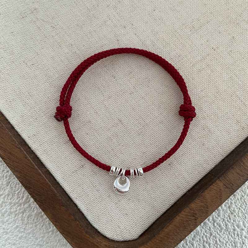 ZenHima Harmony Bead 925 Sterling Silver Red String Bracelet - Women's Bracelet