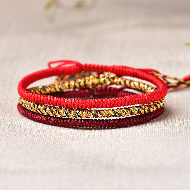 ZenHima Handwoven Tibetan Vajra Knot Bracelet – 9-Strand - ZENHIMA