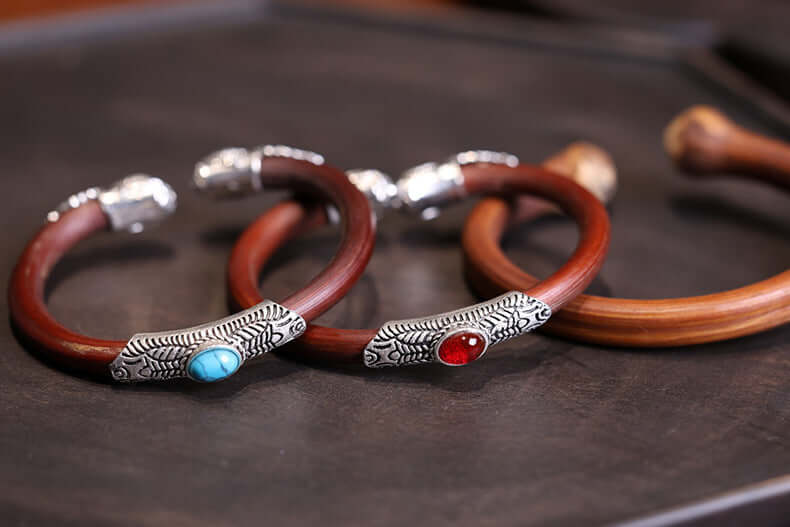 ZenHima Tibetan Handmade Seamless Chicken Blood Vine Bracelet and Ring - ZENHIMA