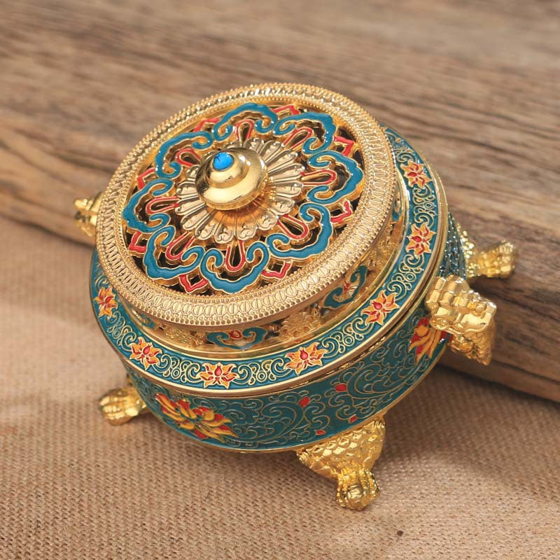 ZenHima Large Enamel Tibetan Incense Burner - ZENHIMA