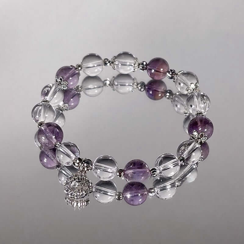 ZenHima Natural Amethyst Nine Purple Fire Bracelet - ZENHIMA