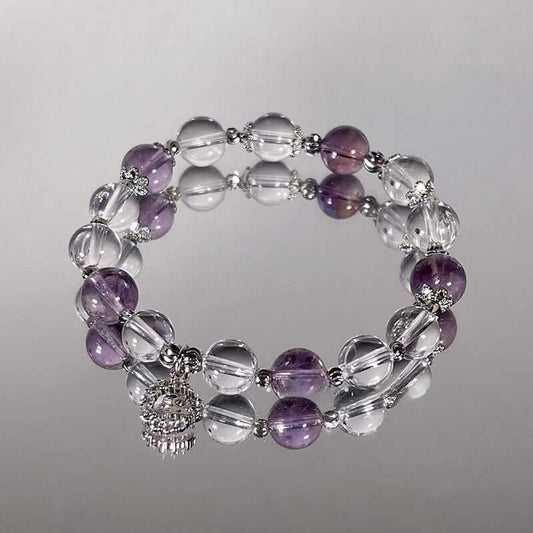 ZenHima Natural Amethyst Nine Purple Fire Bracelet - ZENHIMA