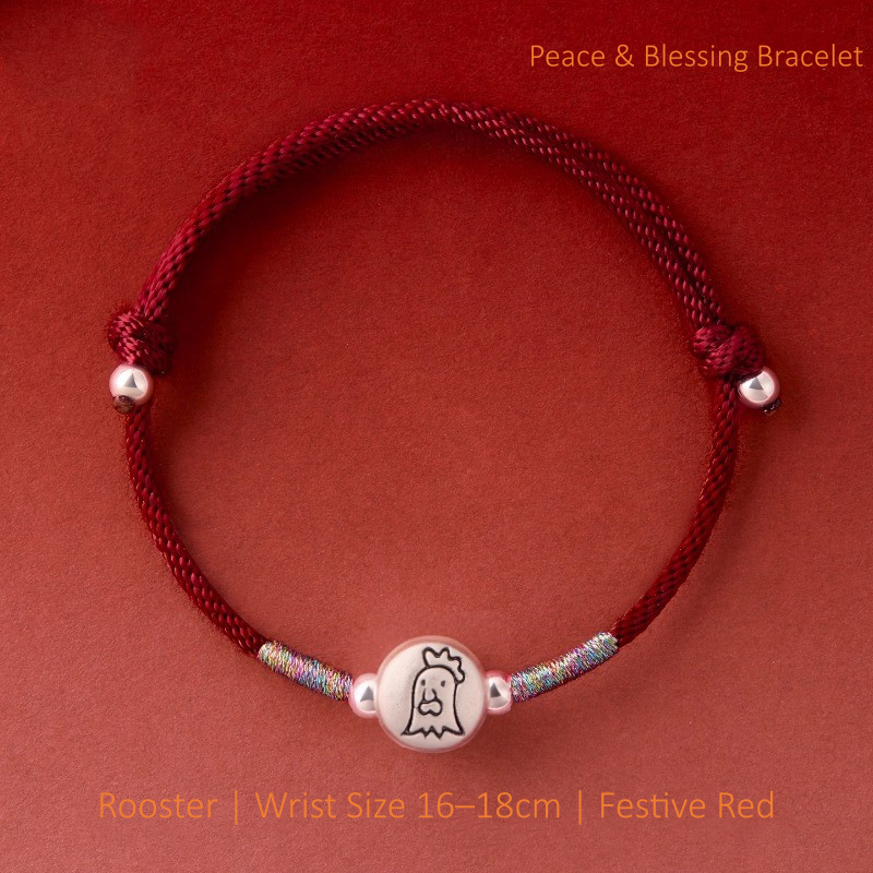 ZenHima Sternzeichen 999 Rein Silber Rotes Armband – 2026 Segensarmband Jahr des Pferdes