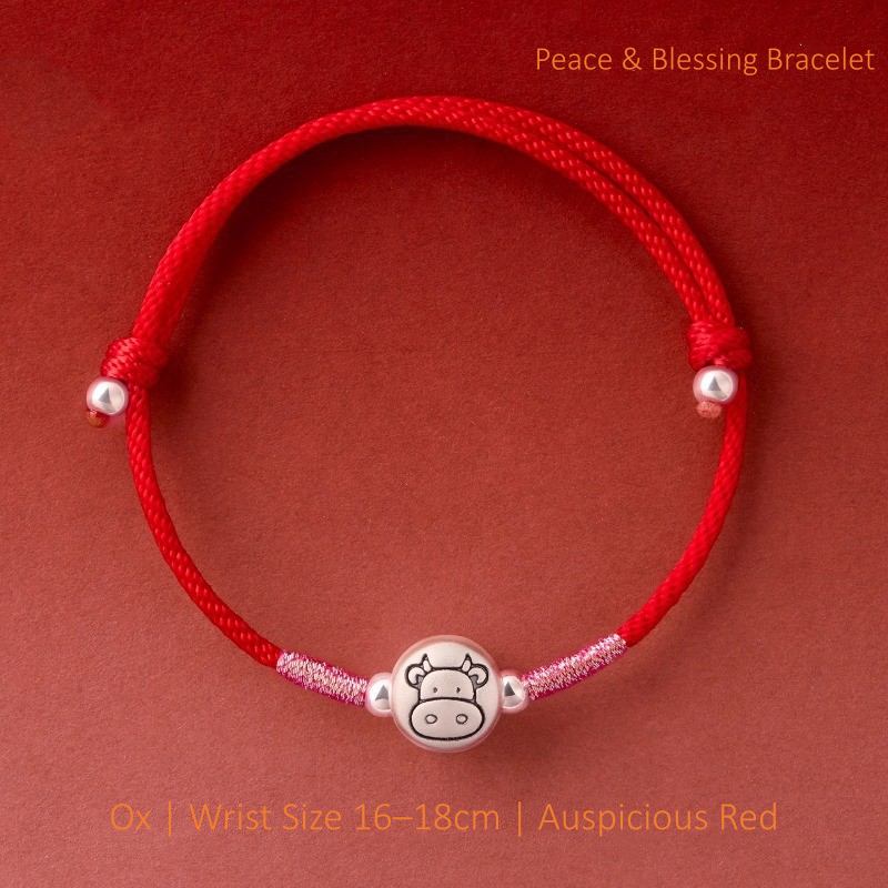 ZenHima Sternzeichen 999 Rein Silber Rotes Armband – 2026 Segensarmband Jahr des Pferdes