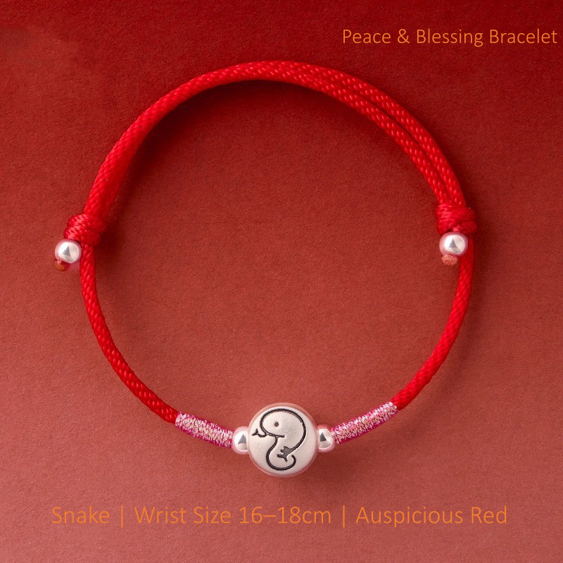 ZenHima Sternzeichen 999 Rein Silber Rotes Armband – 2026 Segensarmband Jahr des Pferdes
