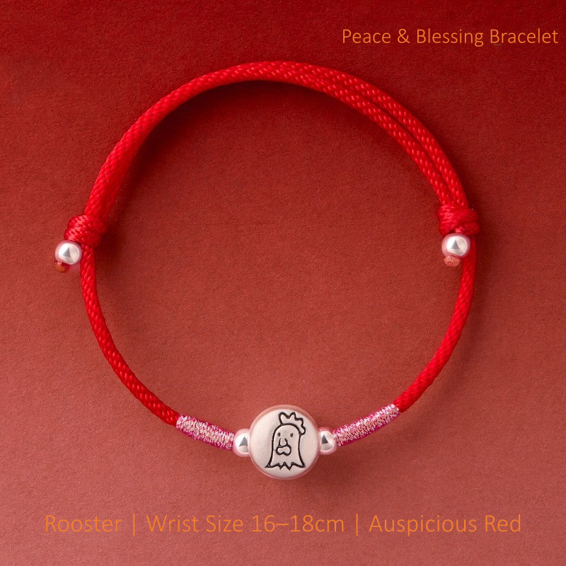 ZenHima Sternzeichen 999 Rein Silber Rotes Armband – 2026 Segensarmband Jahr des Pferdes