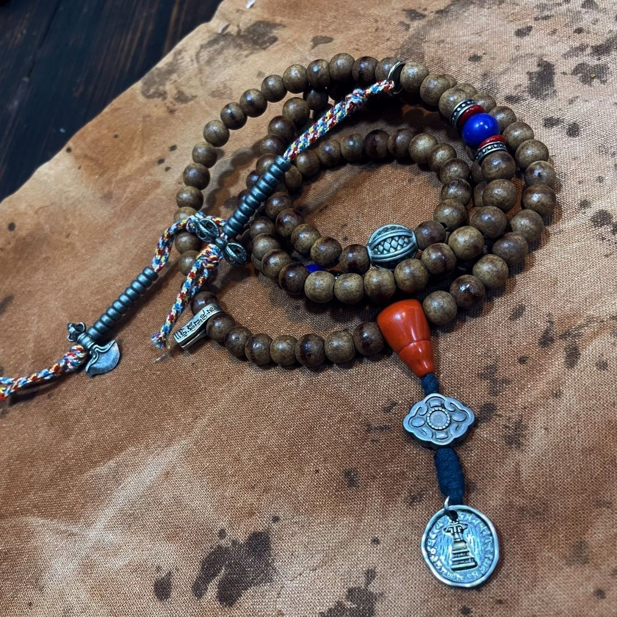 [ZenHima] The Great Prajna Temple 8mm * 108 Tibetan Buddhist Agarwood Prayer Beads(Meditation Mala) - ZENHIMA