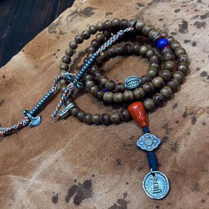 [ZenHima] The Great Prajna Temple 8mm * 108 Tibetan Buddhist Agarwood Prayer Beads(Meditation Mala) - ZENHIMA