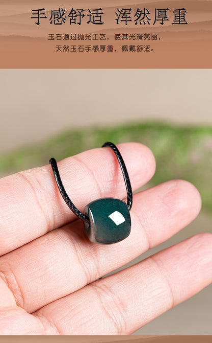 ZenHima Natural Deep Blue Jadeite Lu Lu Tong Pendant - ZENHIMA