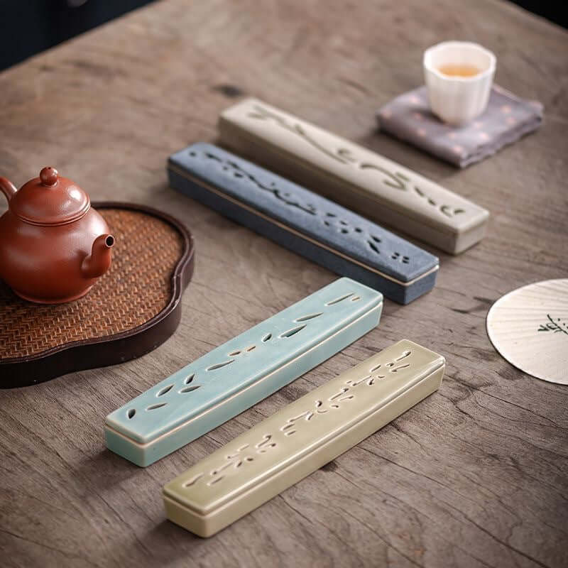 ZenHima Ceramic Horizontal Incense Burner for Sandalwood & Agarwood - ZENHIMA