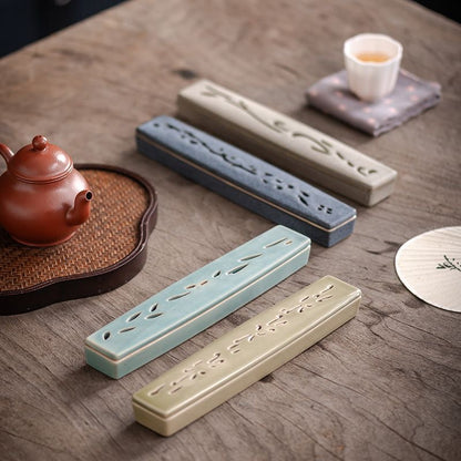 ZenHima Ceramic Horizontal Incense Burner for Sandalwood & Agarwood - ZENHIMA