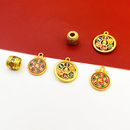 ZenHima Hand-painted Six-Word Mantra Bead Pendant – DIY Thangka Bracelet - ZENHIMA